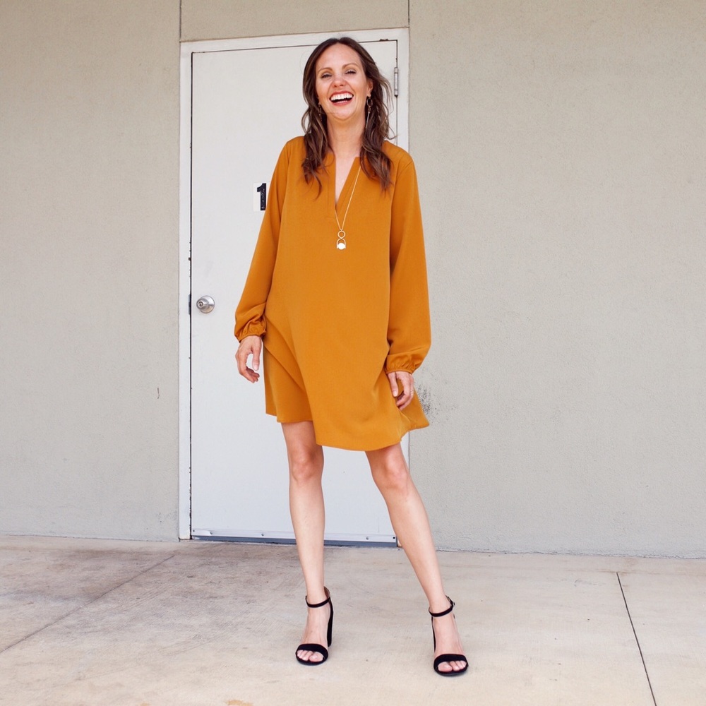 Peach Love Burnt Orange Conner Dress